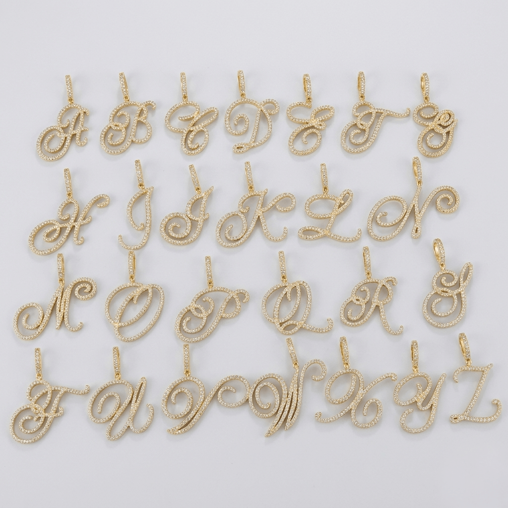 Aera Cursive Initial Letter Necklace