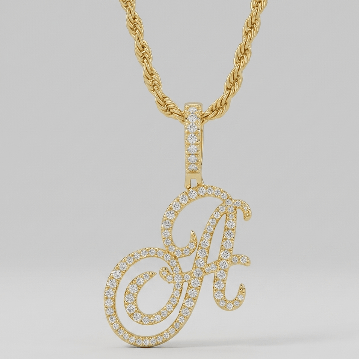 Aera Cursive Initial Letter Necklace