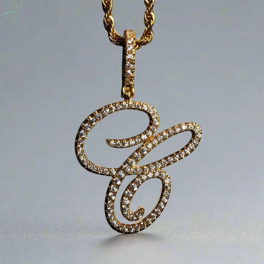 Aera Cursive Initial Letter Necklace Polair™