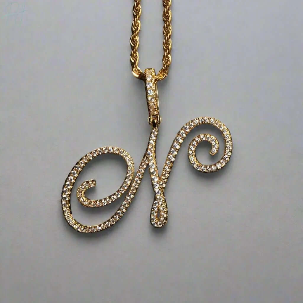 Aera Cursive Initial Letter Necklace Polair™