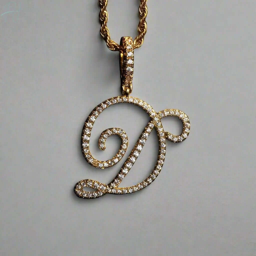 Aera Cursive Initial Letter Necklace Polair™