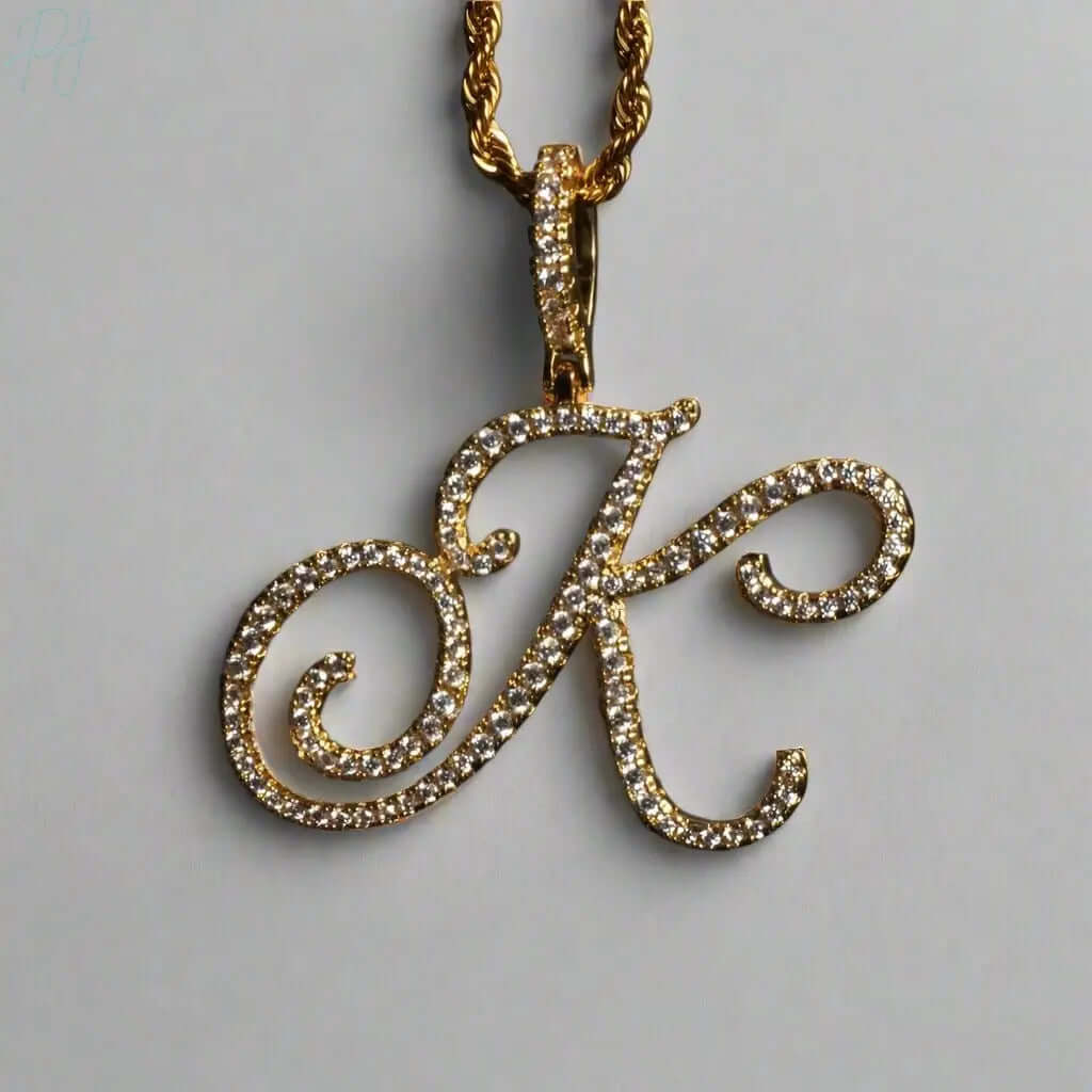 Aera Cursive Initial Letter Necklace Polair™