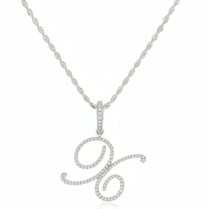 Aera Cursive Initial Letter Necklace