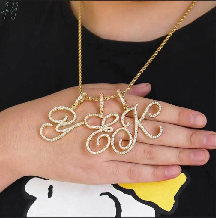 Aera Cursive Initial Letter Necklace