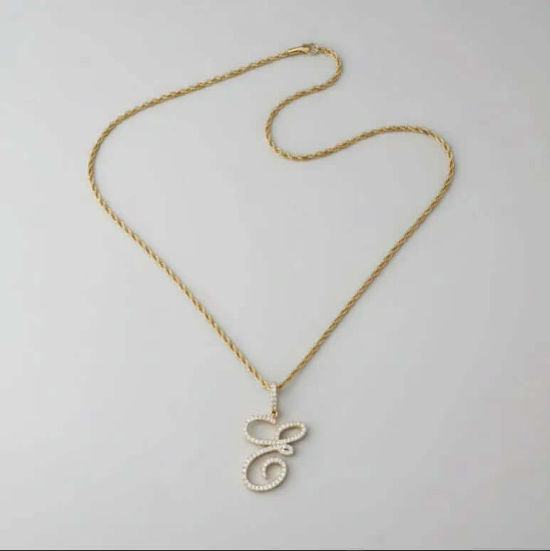 Aera Cursive Initial Letter Necklace