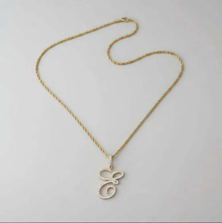 Aera Cursive Initial Letter Necklace