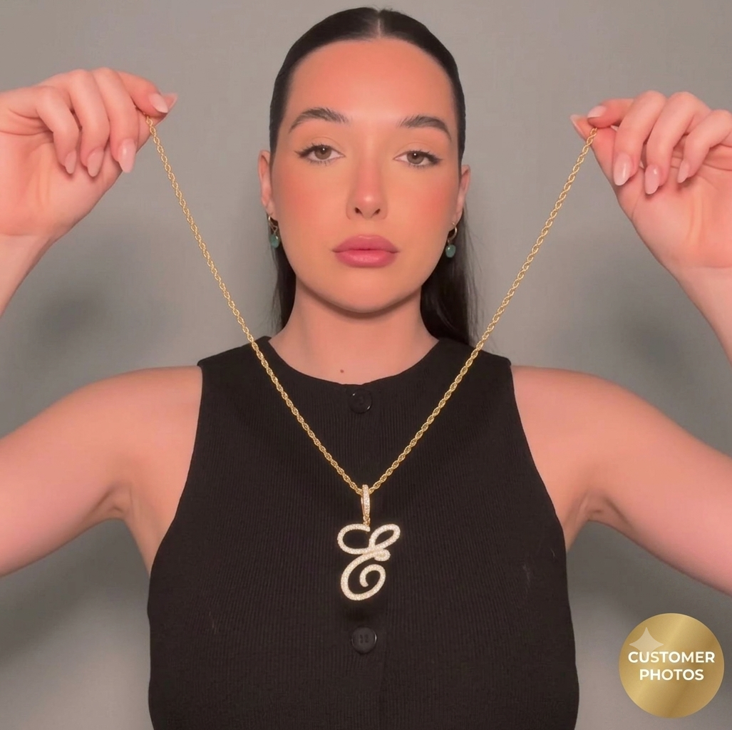 Aera Cursive Initial Letter Necklace