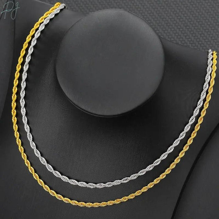 Polair Twist Chain Fashion Necklace For Men/Women.