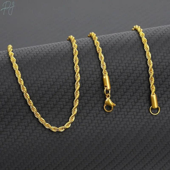 Polair Twist Chain Fashion Necklace For Men/Women.