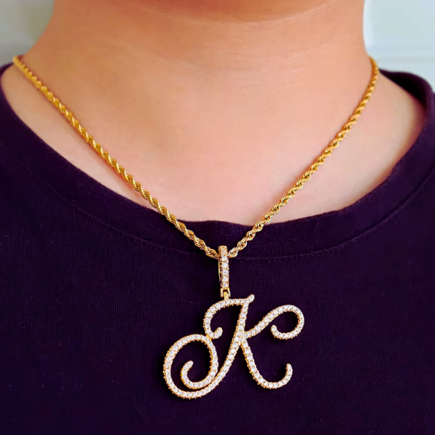 Aera Cursive Initial Letter Necklace Polair™