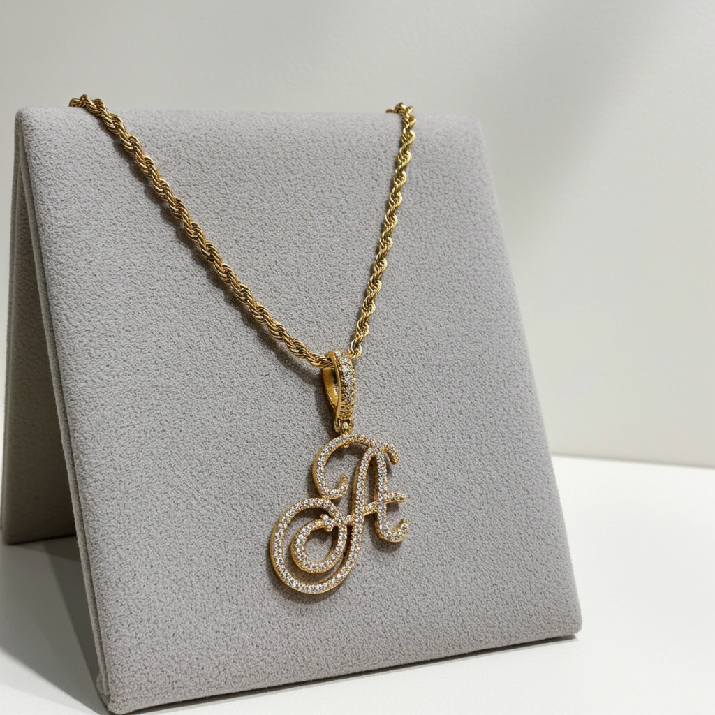 Aera Cursive Initial Letter Necklace Polair™