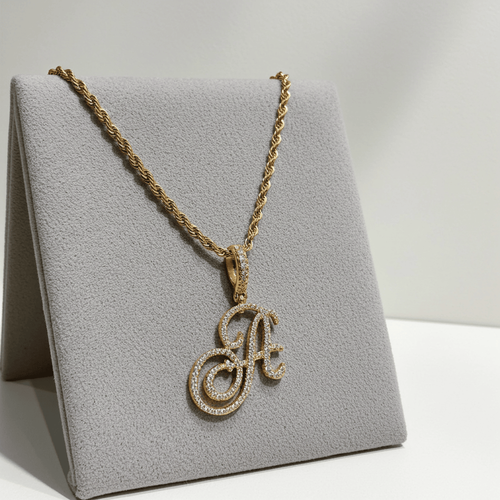 Aera Cursive Initial Letter Necklace