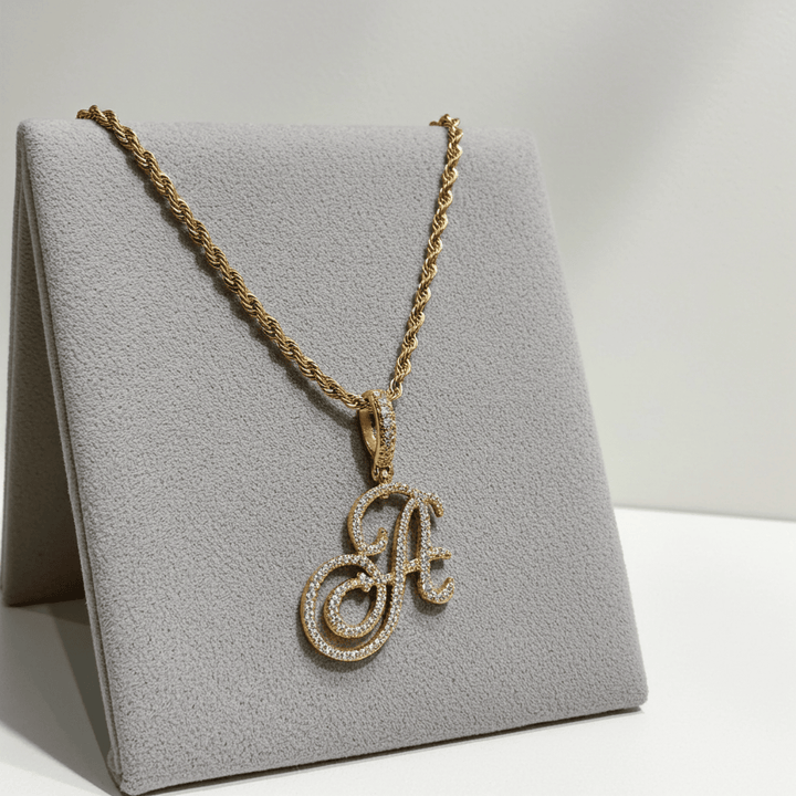 Aera Cursive Initial Letter Necklace