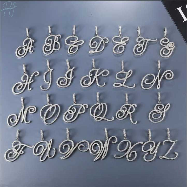 Aera Cursive Initial Letter Necklace