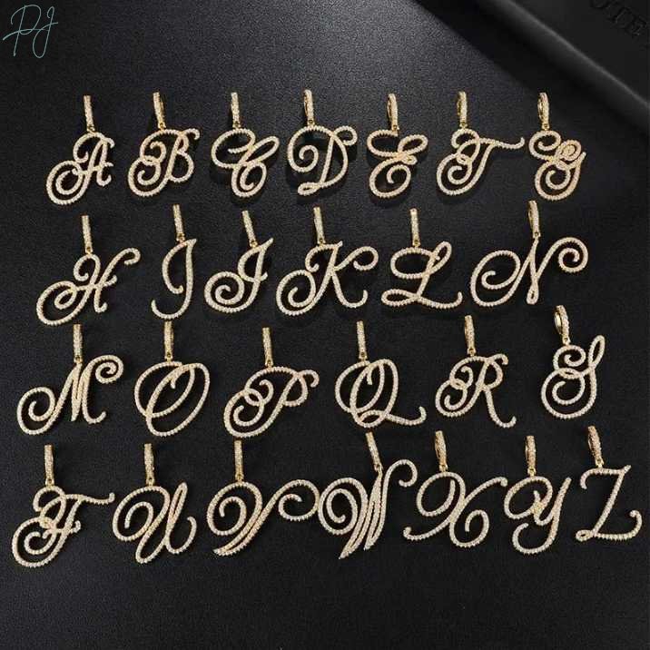 Aera Cursive Initial Letter Necklace