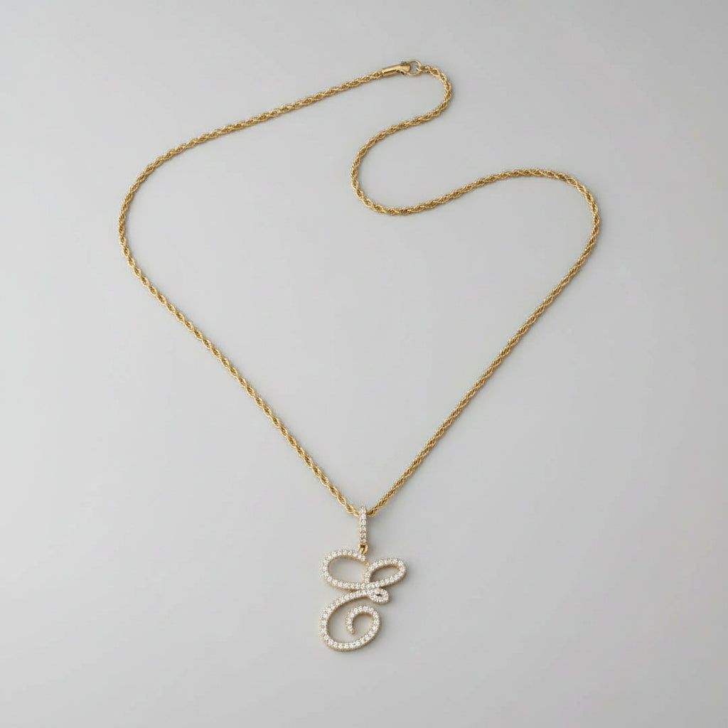 Aera Cursive Initial Letter Necklace Polair™