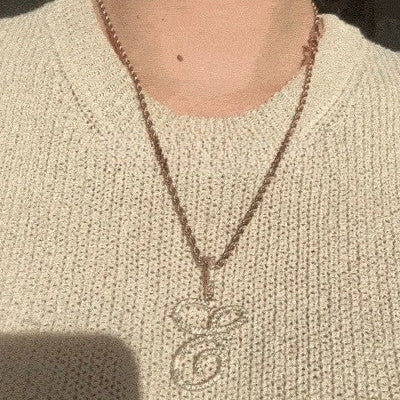Aera Cursive Initial Letter Necklace - Polair
