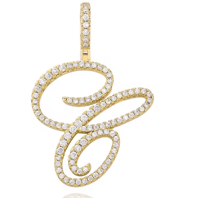 Aera Cursive Initial Letter Necklace - Polair