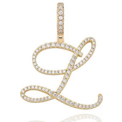 Aera Cursive Initial Letter Necklace - Polair