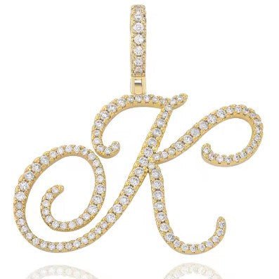 Aera Cursive Initial Letter Necklace - Polair