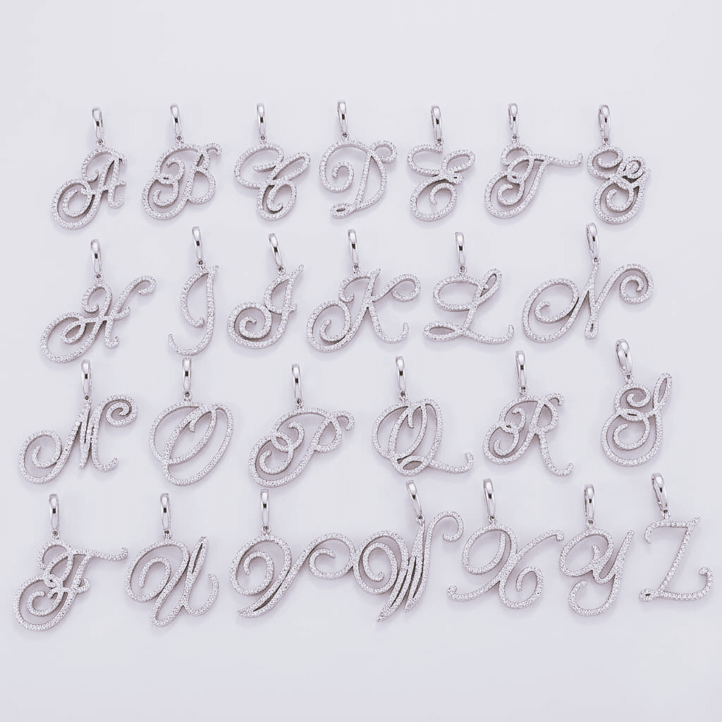 Aera Cursive Initial Letter Necklace - Polair