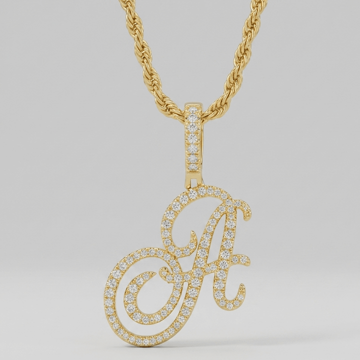 Aera Cursive Initial Letter Necklace - Polair