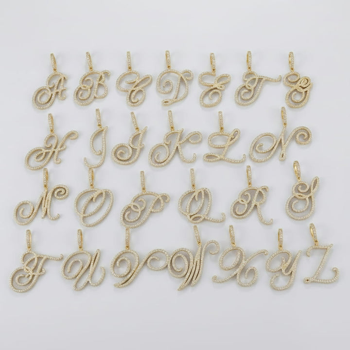 Aera Cursive Initial Letter Necklace - Polair