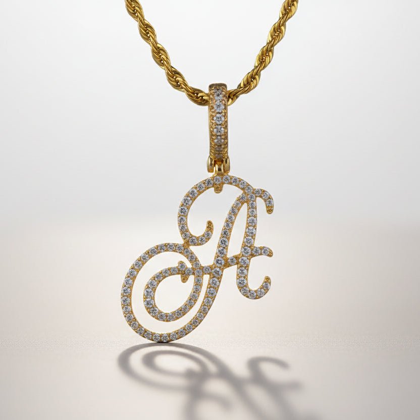 Aera Cursive Initial Letter Necklace - Polair