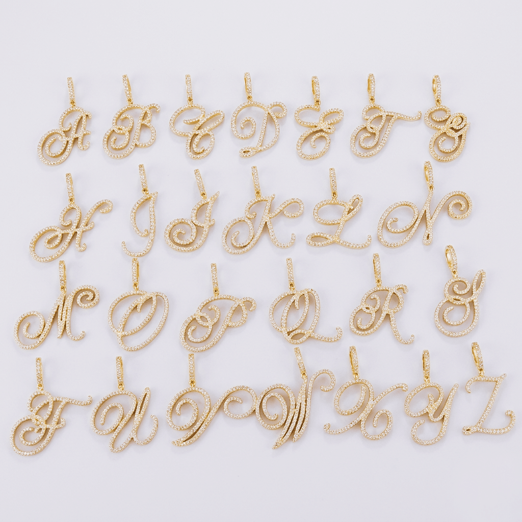 Aera Cursive Initial Letter Necklace - Polair