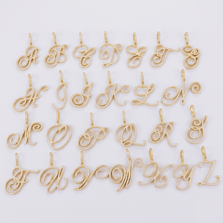Aera Cursive Initial Letter Necklace - Polair
