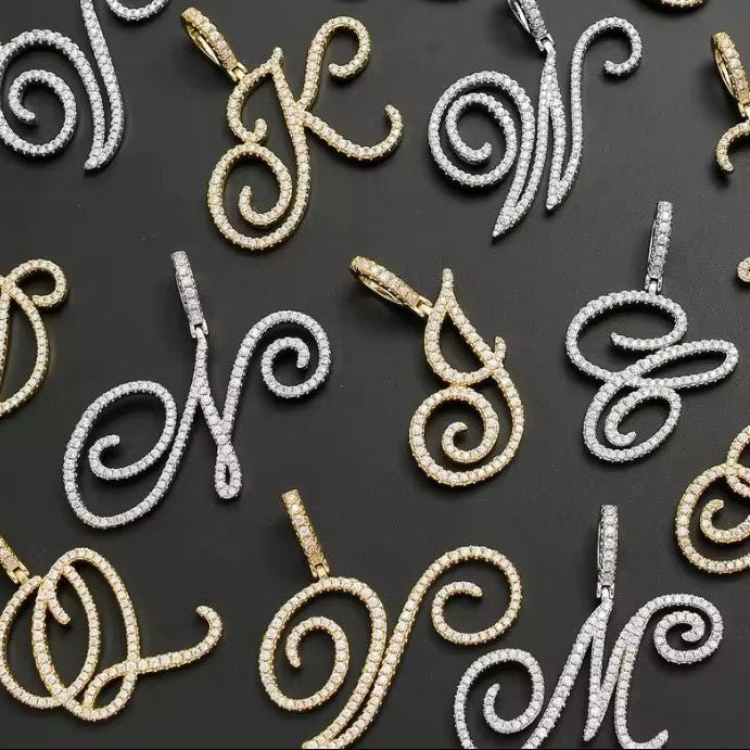 Aera Cursive Initial Letter Necklace - Polair