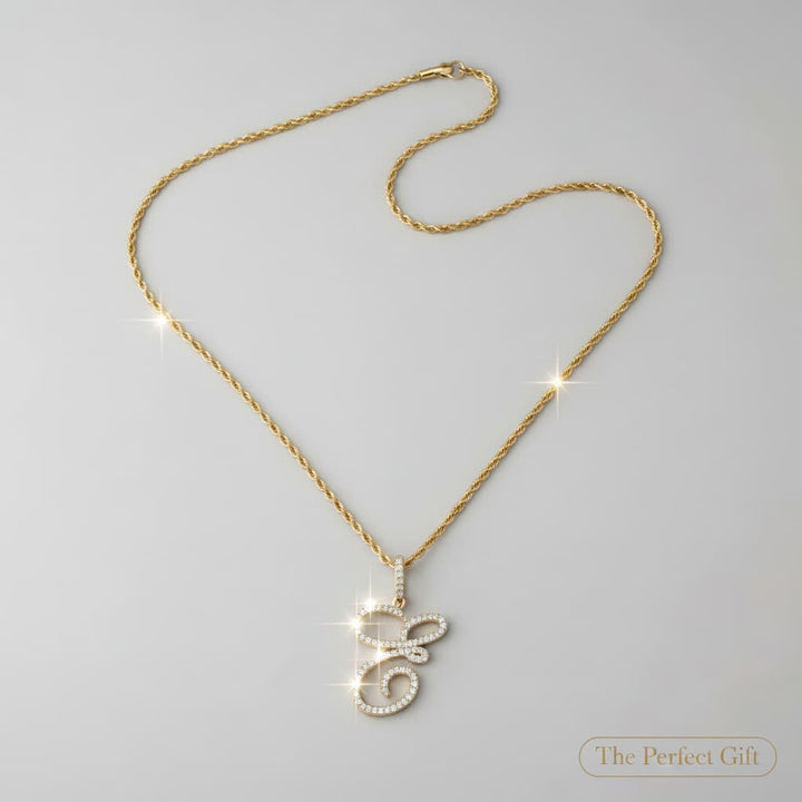 Aera Cursive Initial Letter Necklace - Polair