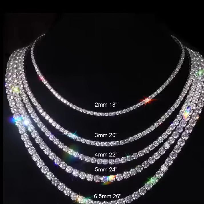 Aera Moissanite Tennis Chain Necklace - Polair