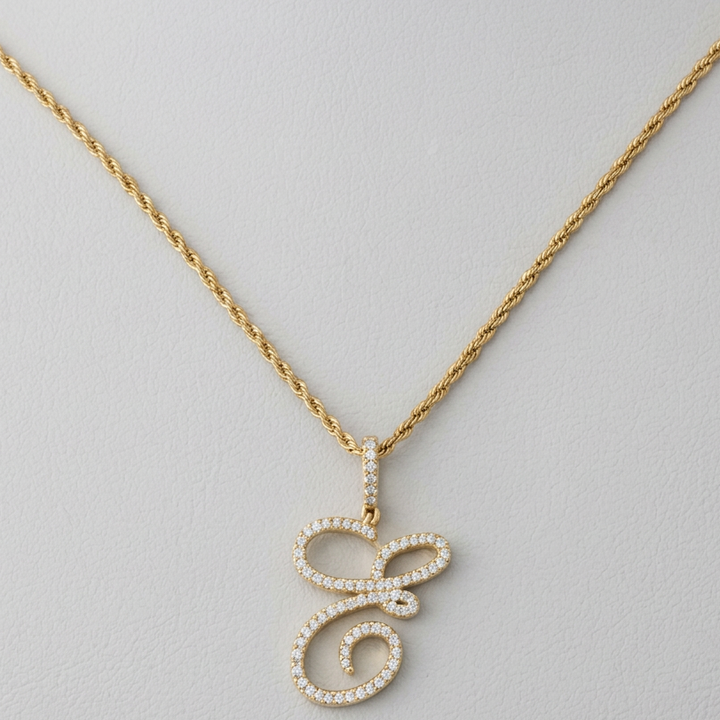 Enhanced initial necklace product photo