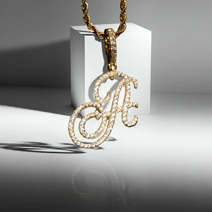 Polair Aera Cursive Initial Letter Necklace - Polair