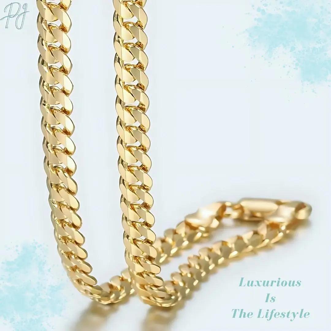 Polair Aera Gold Cuban Chain Necklace - Polair