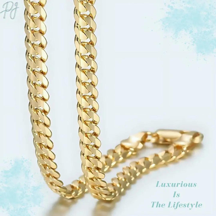Polair Aera Gold Cuban Chain Necklace - Polair