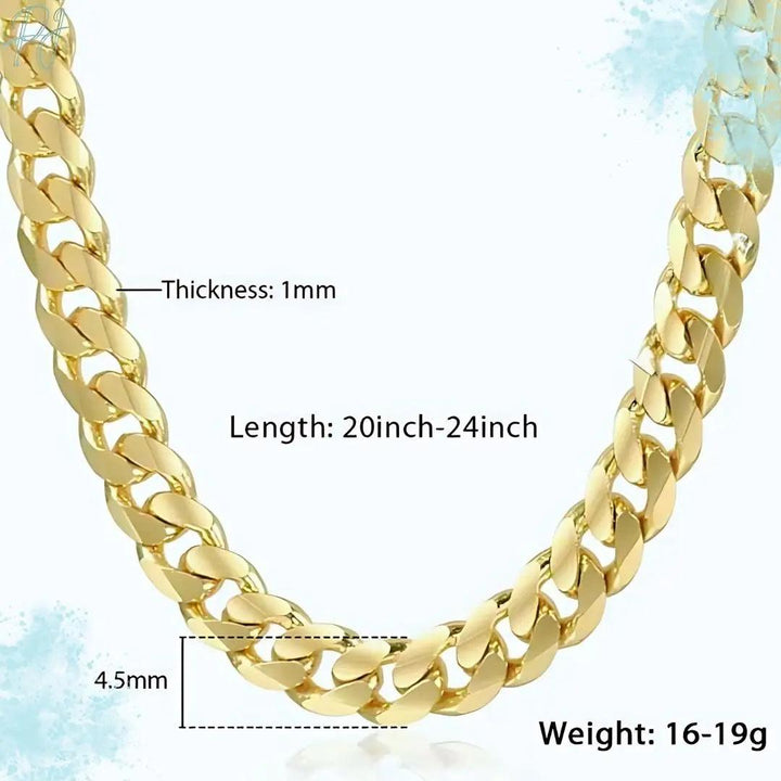 Polair Aera Gold Cuban Chain Necklace - Polair
