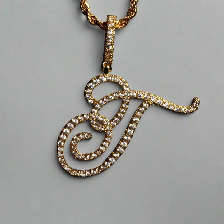 Aera Cursive Initial Letter Necklace Polair™