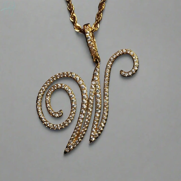 Aera Cursive Initial Letter Necklace Polair™