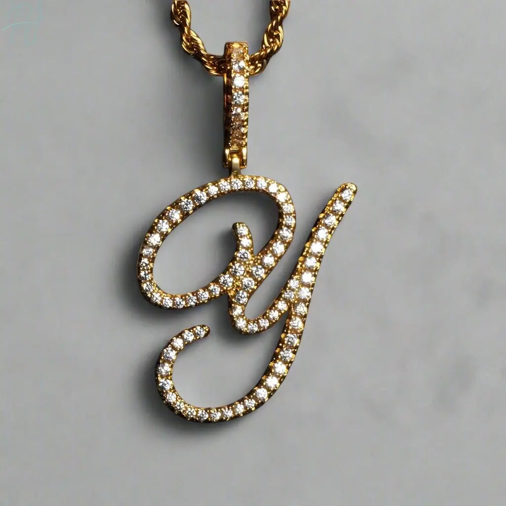 Aera Cursive Initial Letter Necklace Polair™