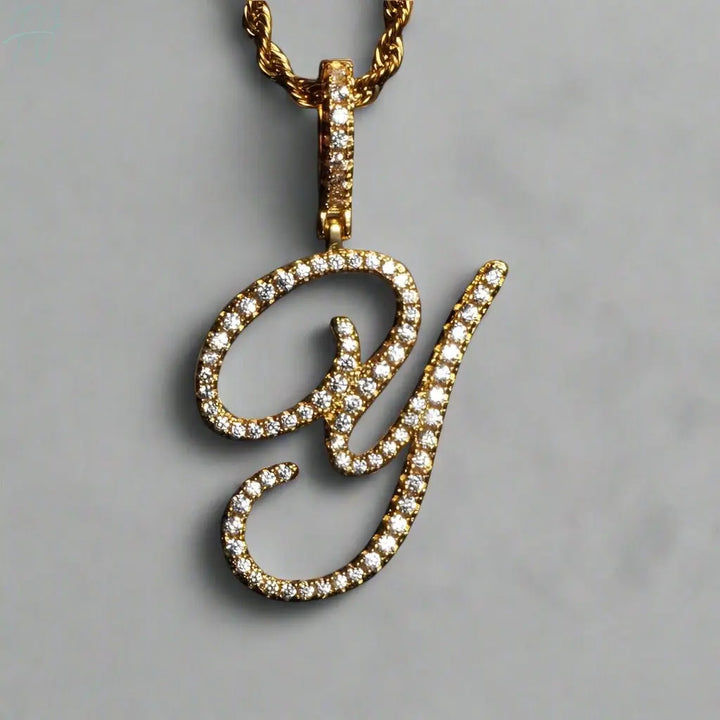 Aera Cursive Initial Letter Necklace Polair™
