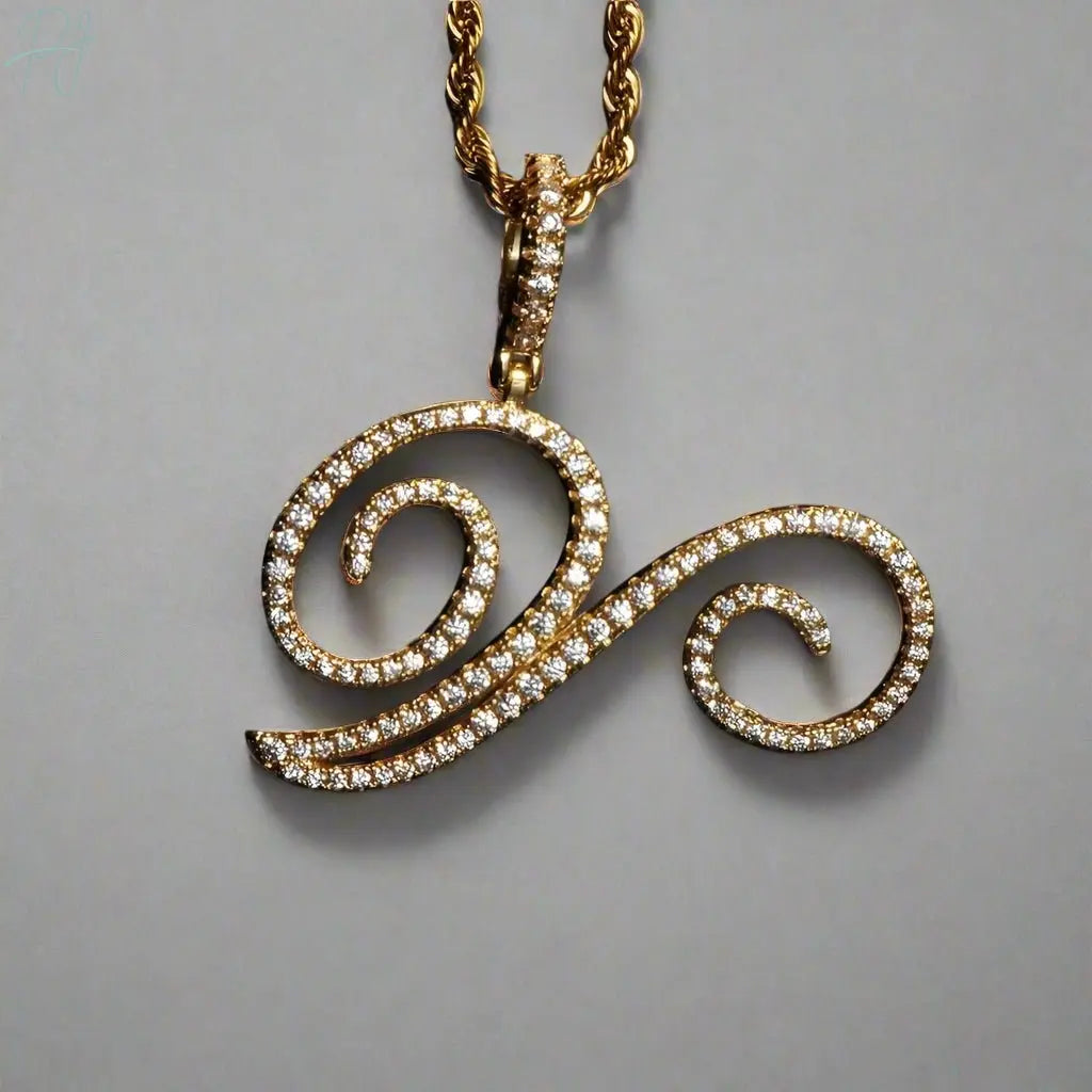 Aera Cursive Initial Letter Necklace Polair™