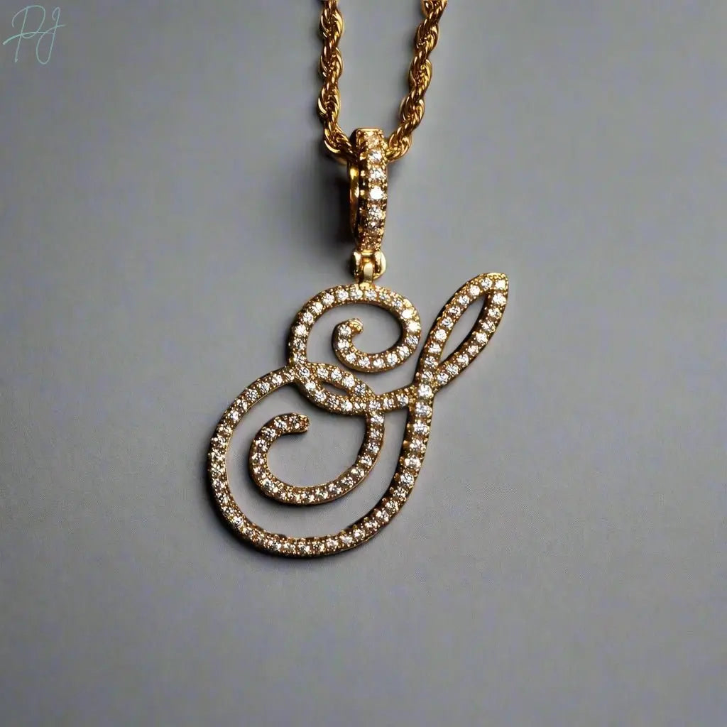 Aera Cursive Initial Letter Necklace Polair™