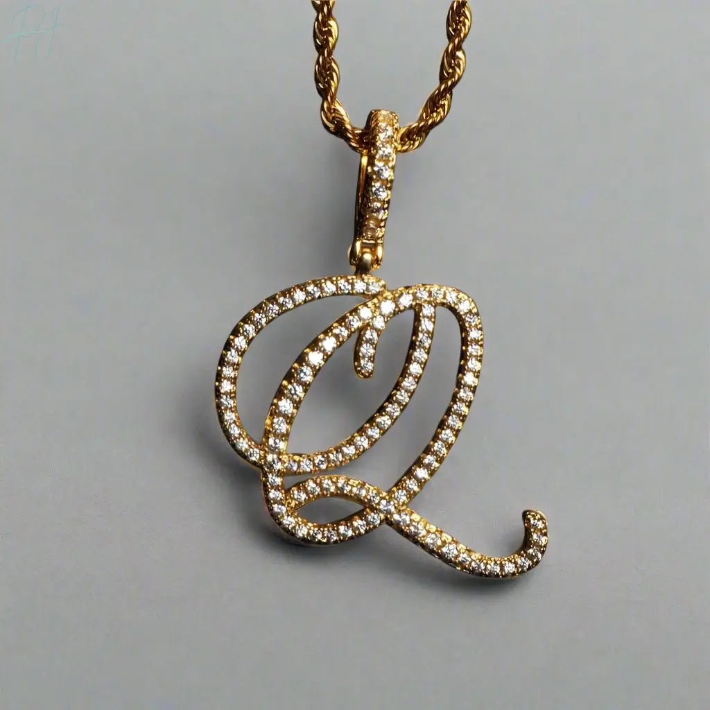 Aera Cursive Initial Letter Necklace Polair™