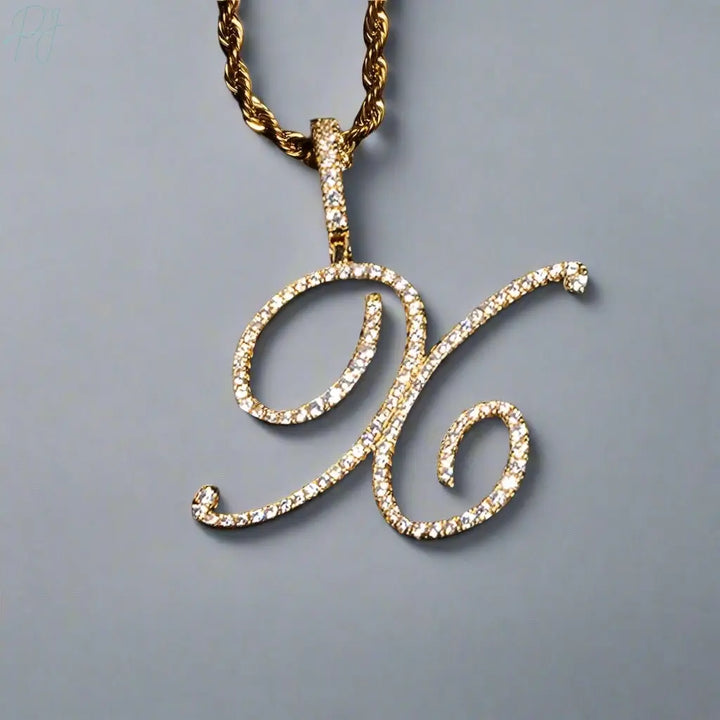 Aera Cursive Initial Letter Necklace Polair™