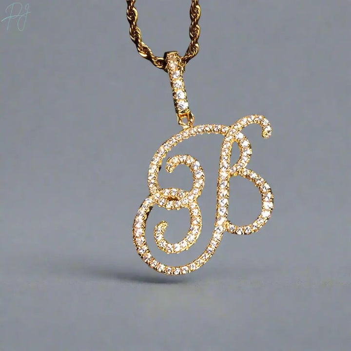 Aera Cursive Initial Letter Necklace Polair™