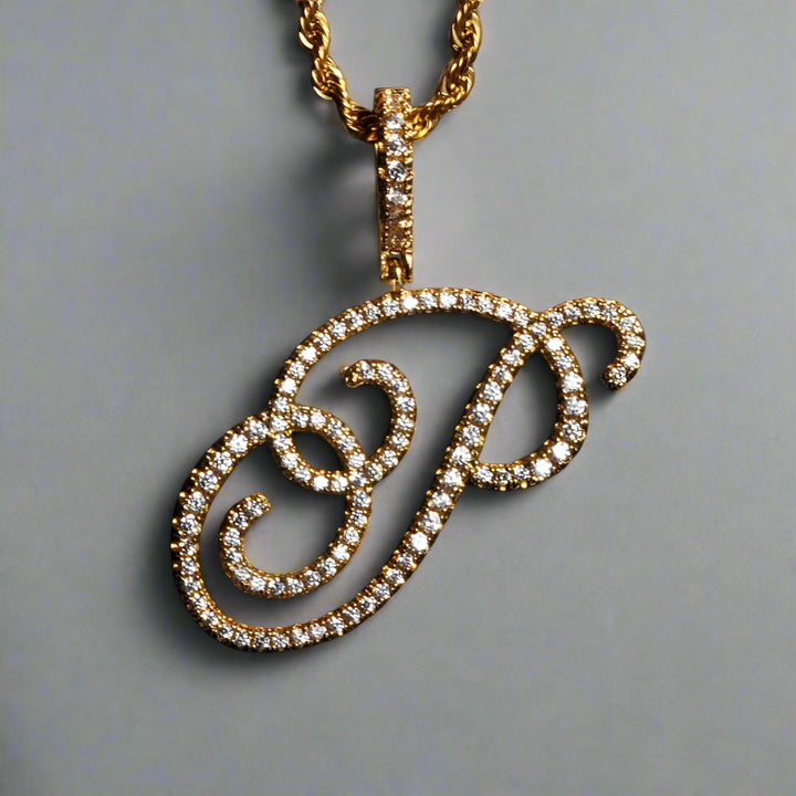 Custom Cursive A-Z Initial Letter Necklace – Premium, Tarnish-Free, Personalized Statement Jewelry.