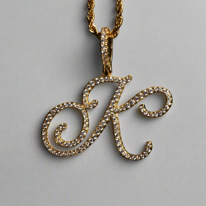 Custom Cursive A-Z Initial Letter Necklace – Premium, Tarnish-Free, Personalized Statement Jewelry.