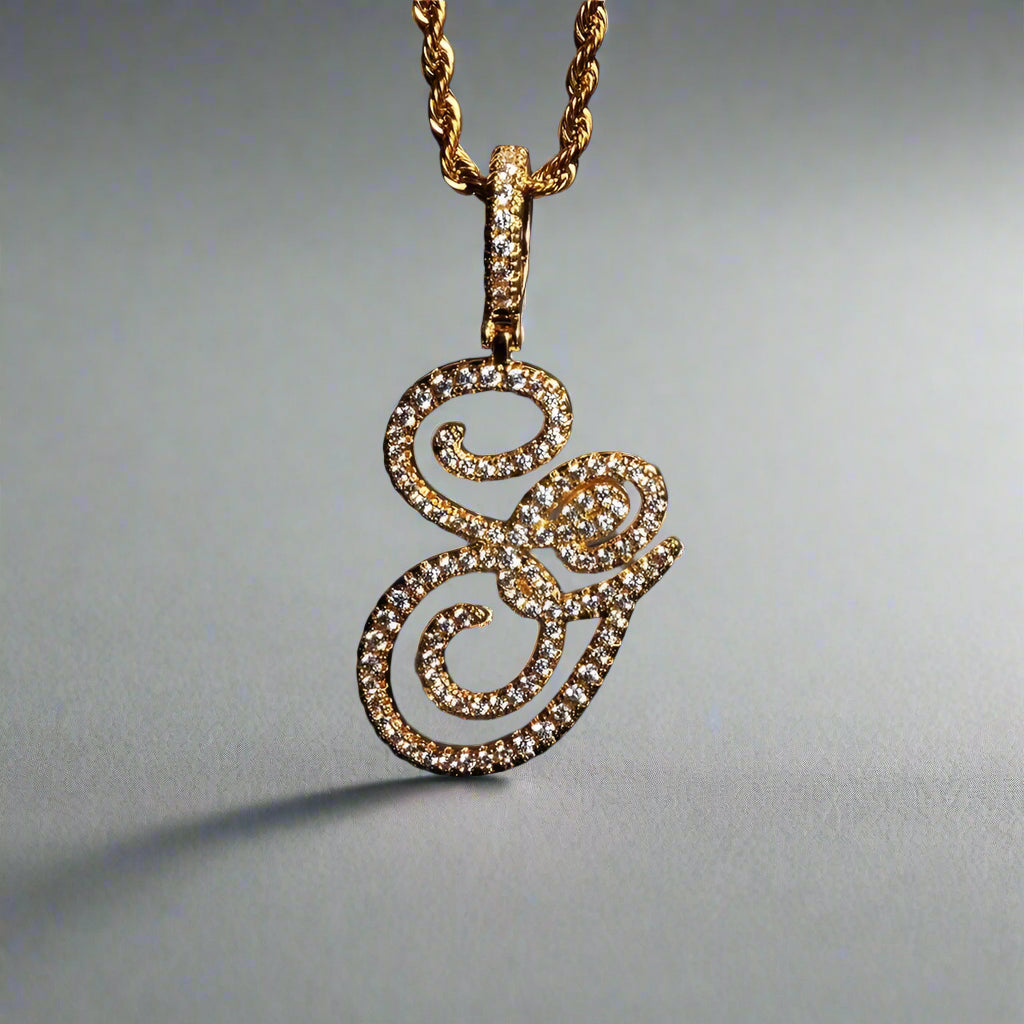 Custom Cursive A-Z Initial Letter Necklace – Premium, Tarnish-Free, Personalized Statement Jewelry.